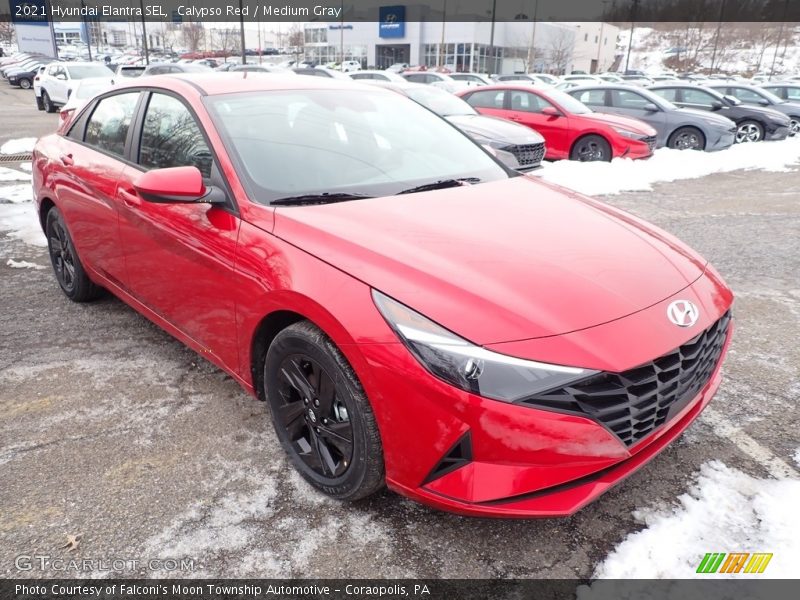 Calypso Red / Medium Gray 2021 Hyundai Elantra SEL