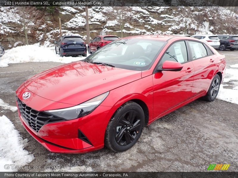Calypso Red / Medium Gray 2021 Hyundai Elantra SEL