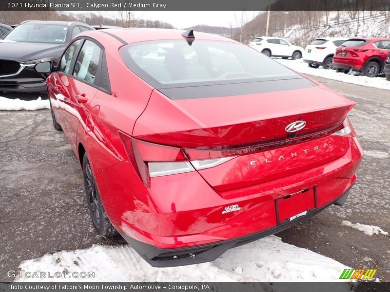 Calypso Red / Medium Gray 2021 Hyundai Elantra SEL