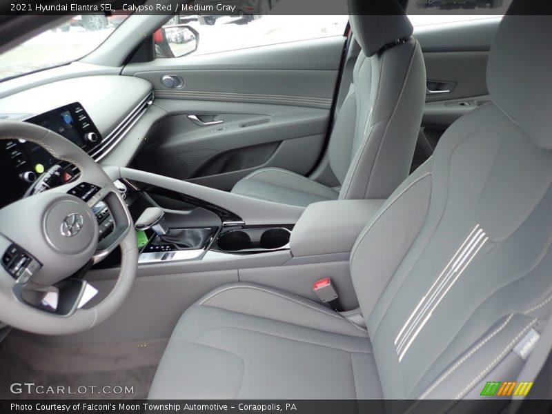 Calypso Red / Medium Gray 2021 Hyundai Elantra SEL