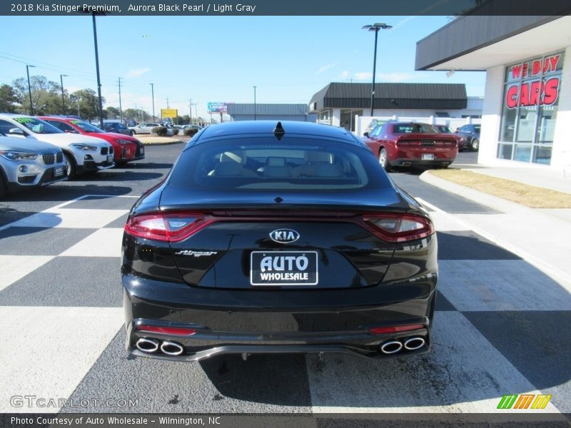 Aurora Black Pearl / Light Gray 2018 Kia Stinger Premium
