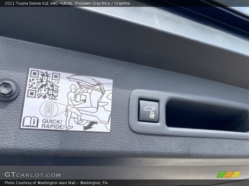 Predawn Gray Mica / Graphite 2021 Toyota Sienna XLE AWD Hybrid