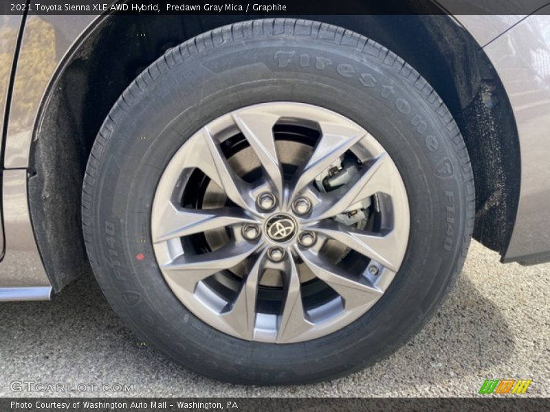 Predawn Gray Mica / Graphite 2021 Toyota Sienna XLE AWD Hybrid