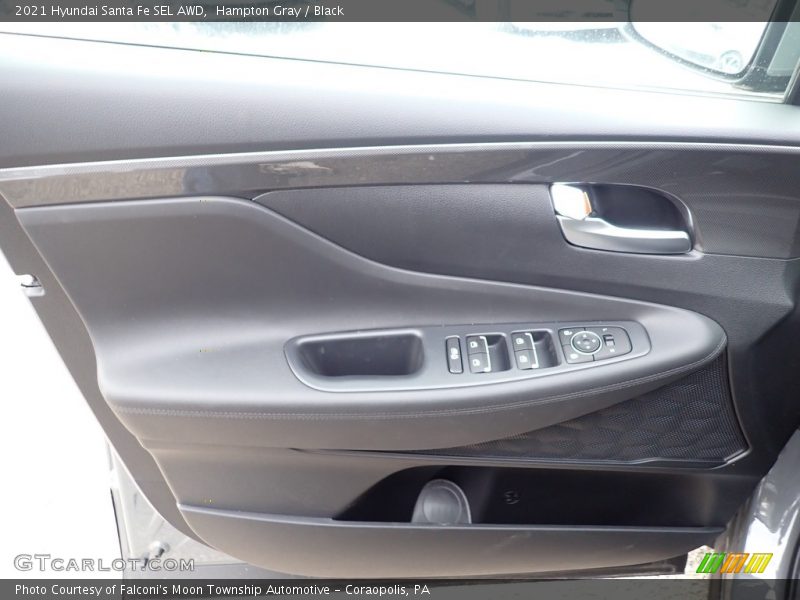 Hampton Gray / Black 2021 Hyundai Santa Fe SEL AWD