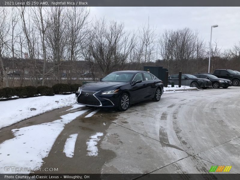 Nightfall Mica / Black 2021 Lexus ES 250 AWD