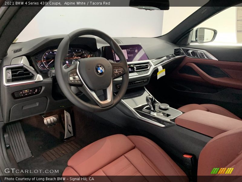 Alpine White / Tacora Red 2021 BMW 4 Series 430i Coupe