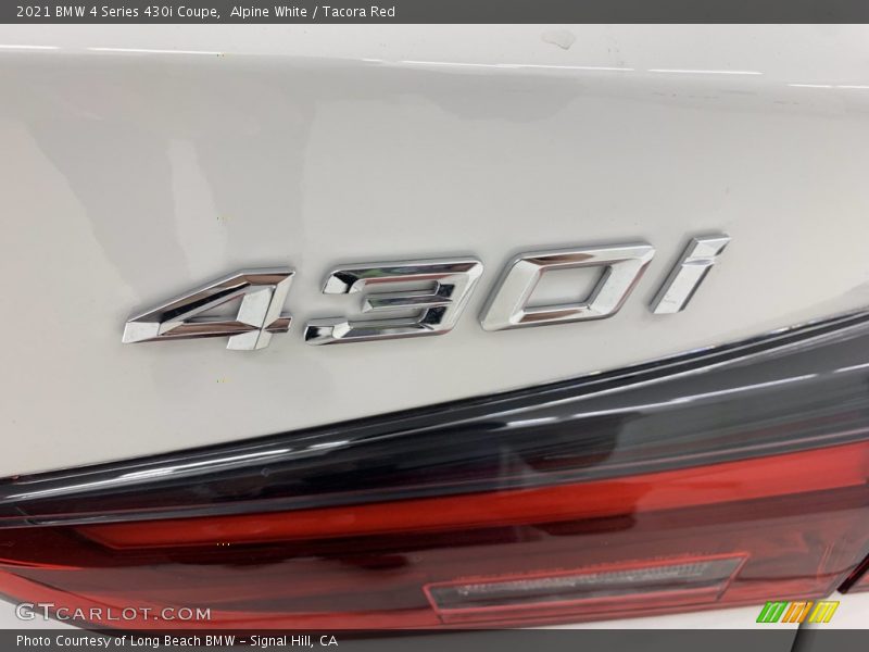 Alpine White / Tacora Red 2021 BMW 4 Series 430i Coupe