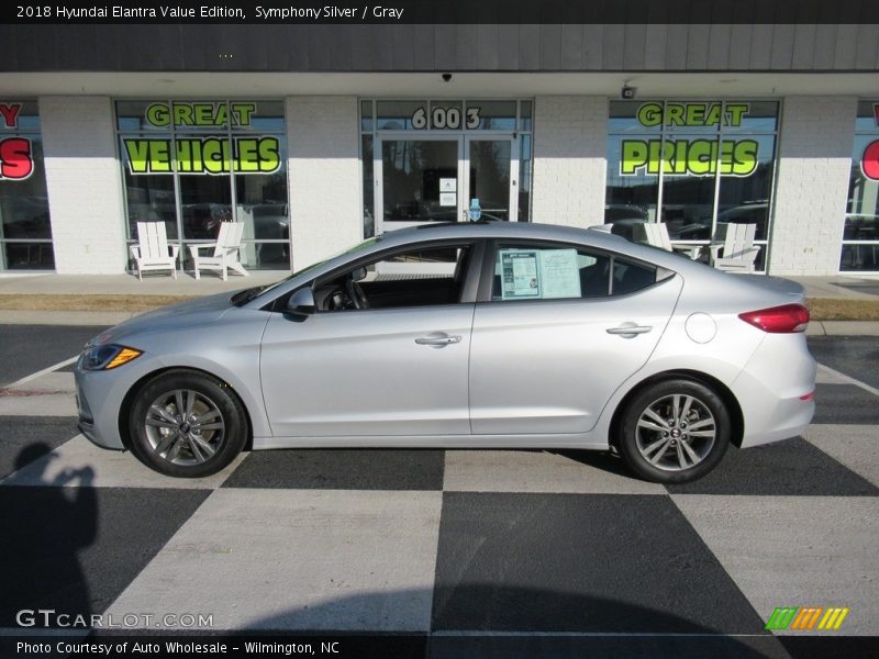 Symphony Silver / Gray 2018 Hyundai Elantra Value Edition