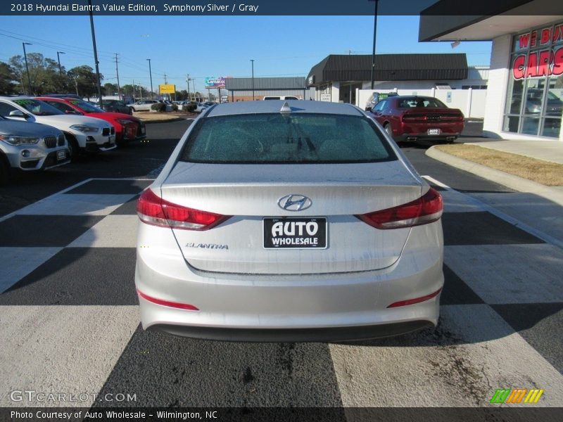 Symphony Silver / Gray 2018 Hyundai Elantra Value Edition