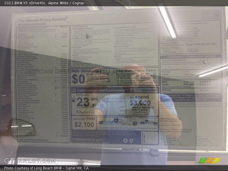Alpine White / Cognac 2021 BMW X5 sDrive40i