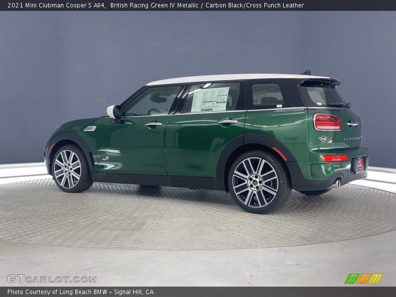 British Racing Green IV Metallic / Carbon Black/Cross Punch Leather 2021 Mini Clubman Cooper S All4
