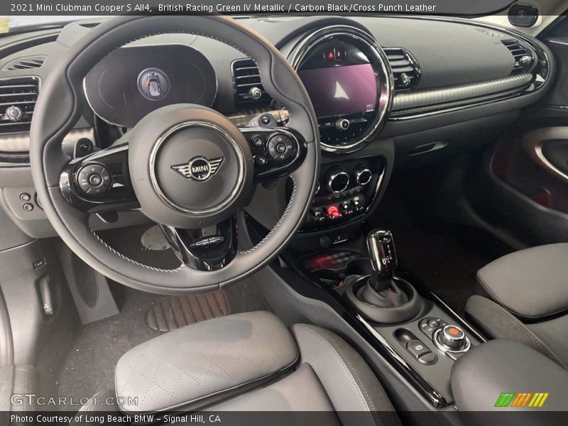 British Racing Green IV Metallic / Carbon Black/Cross Punch Leather 2021 Mini Clubman Cooper S All4
