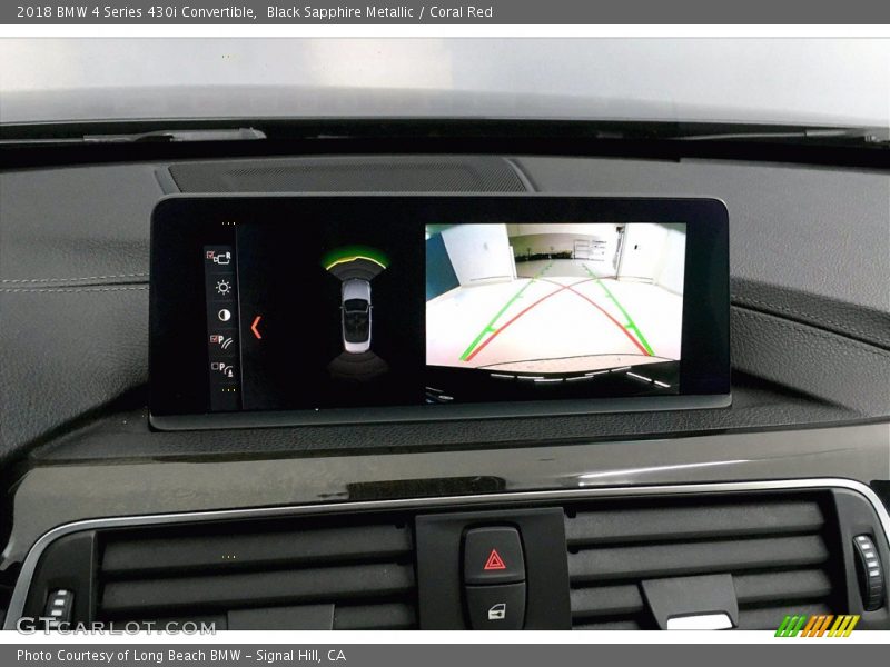 Black Sapphire Metallic / Coral Red 2018 BMW 4 Series 430i Convertible