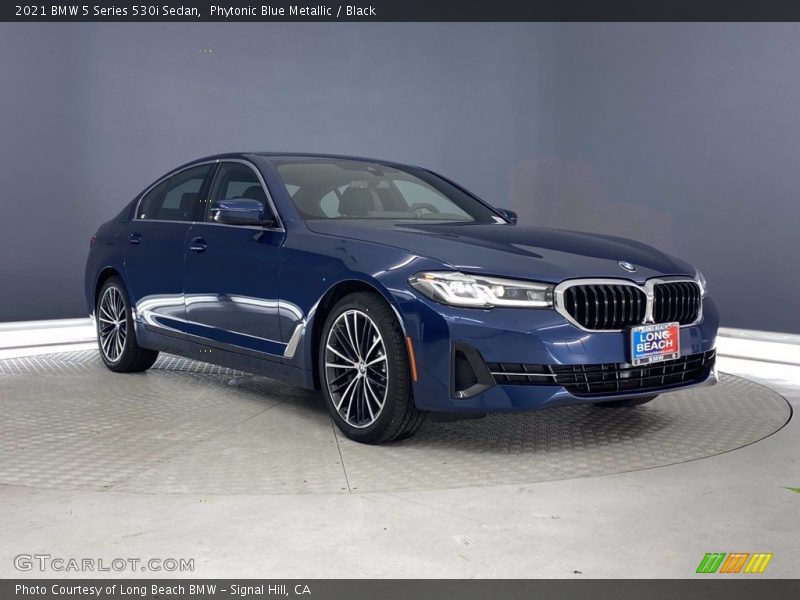 Phytonic Blue Metallic / Black 2021 BMW 5 Series 530i Sedan