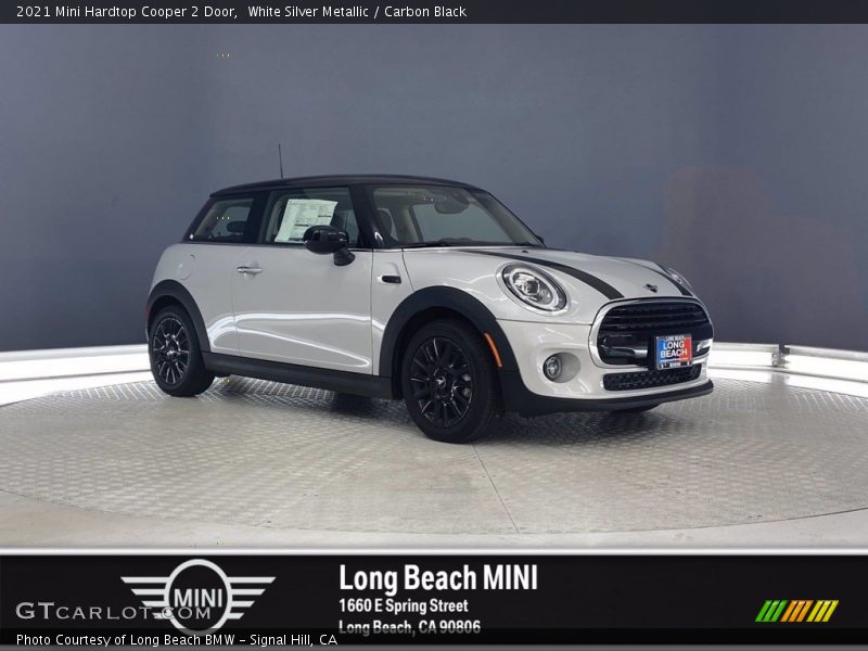 White Silver Metallic / Carbon Black 2021 Mini Hardtop Cooper 2 Door