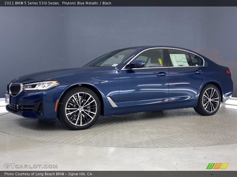 Phytonic Blue Metallic / Black 2021 BMW 5 Series 530i Sedan