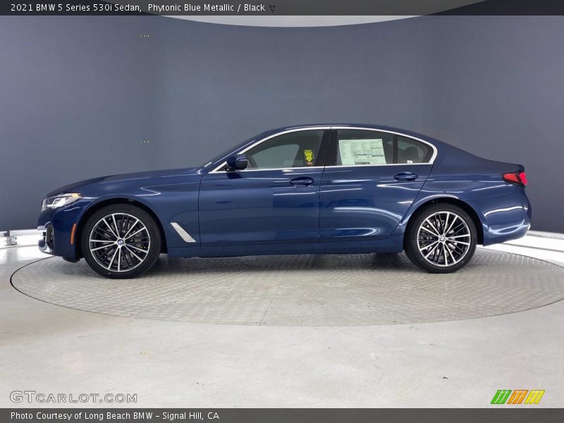 Phytonic Blue Metallic / Black 2021 BMW 5 Series 530i Sedan