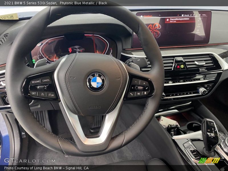 Phytonic Blue Metallic / Black 2021 BMW 5 Series 530i Sedan