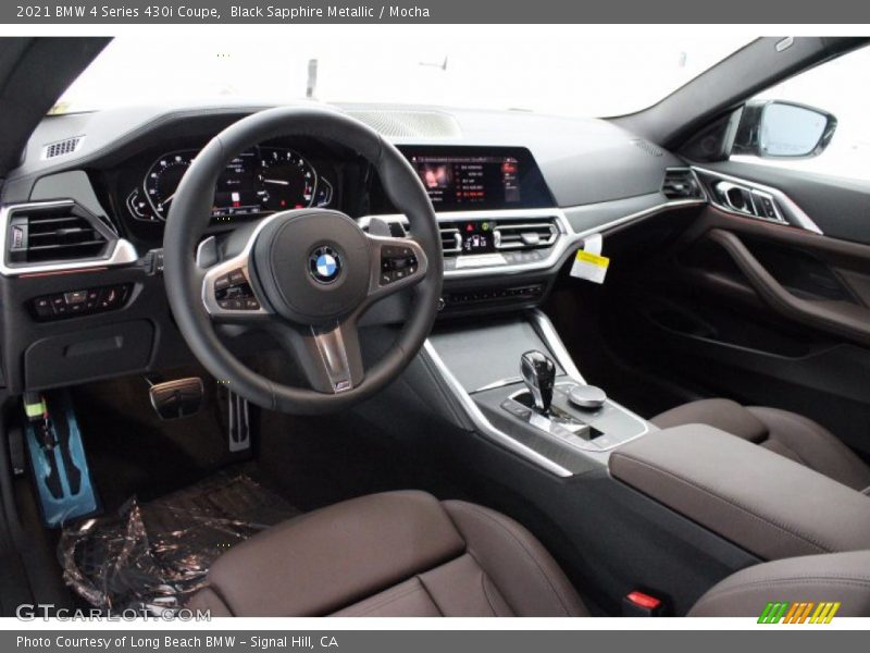 Black Sapphire Metallic / Mocha 2021 BMW 4 Series 430i Coupe