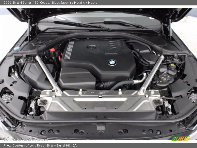 Black Sapphire Metallic / Mocha 2021 BMW 4 Series 430i Coupe
