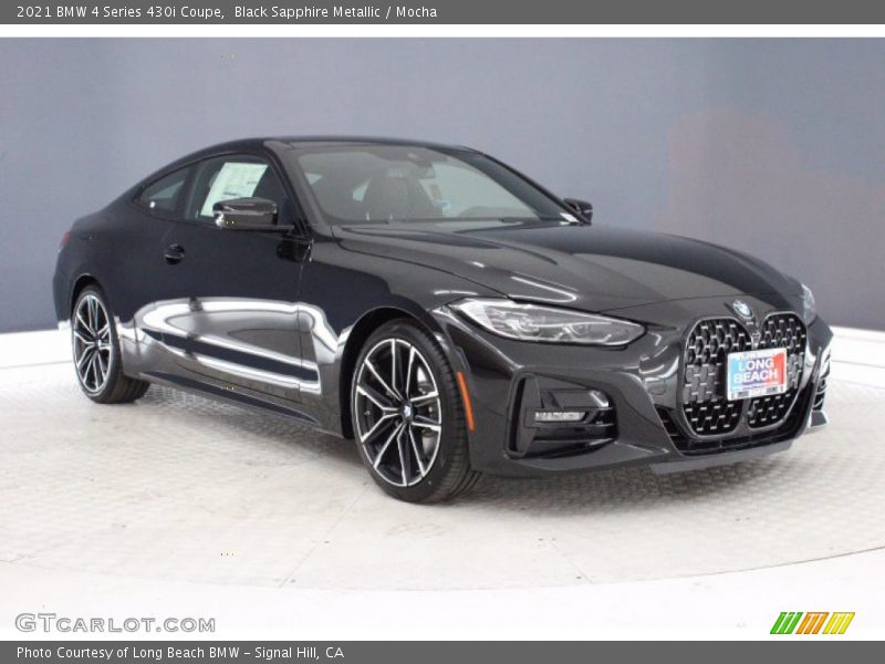 Black Sapphire Metallic / Mocha 2021 BMW 4 Series 430i Coupe
