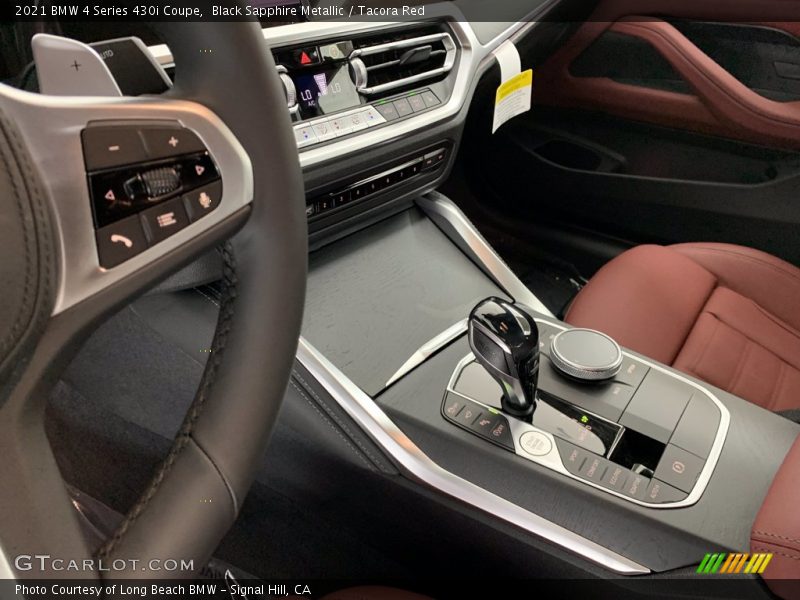 Black Sapphire Metallic / Tacora Red 2021 BMW 4 Series 430i Coupe