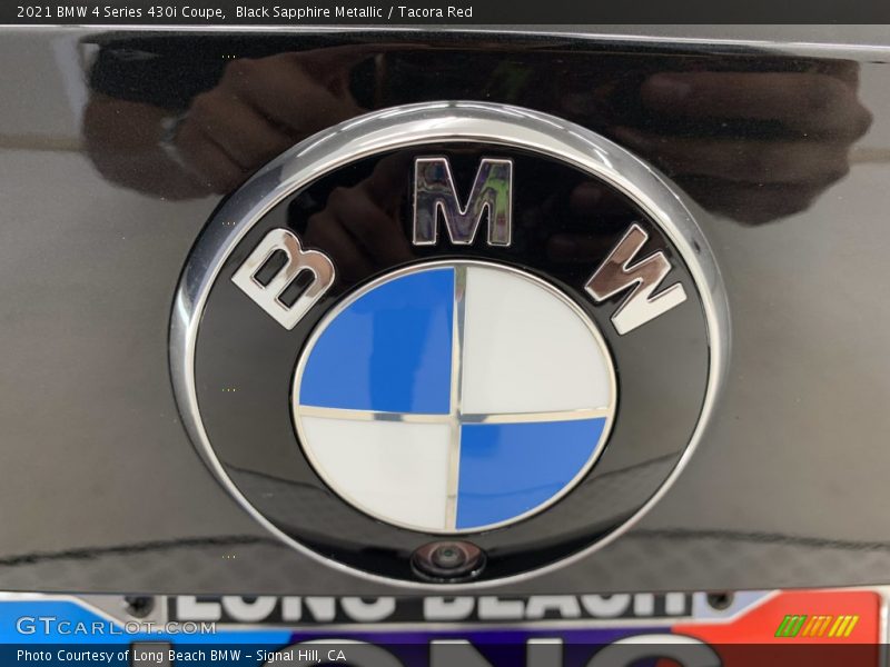 Black Sapphire Metallic / Tacora Red 2021 BMW 4 Series 430i Coupe