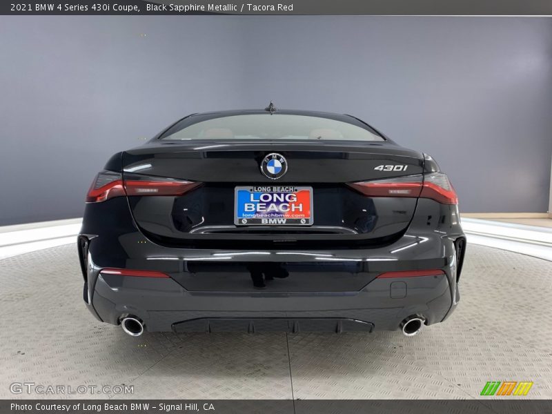 Black Sapphire Metallic / Tacora Red 2021 BMW 4 Series 430i Coupe