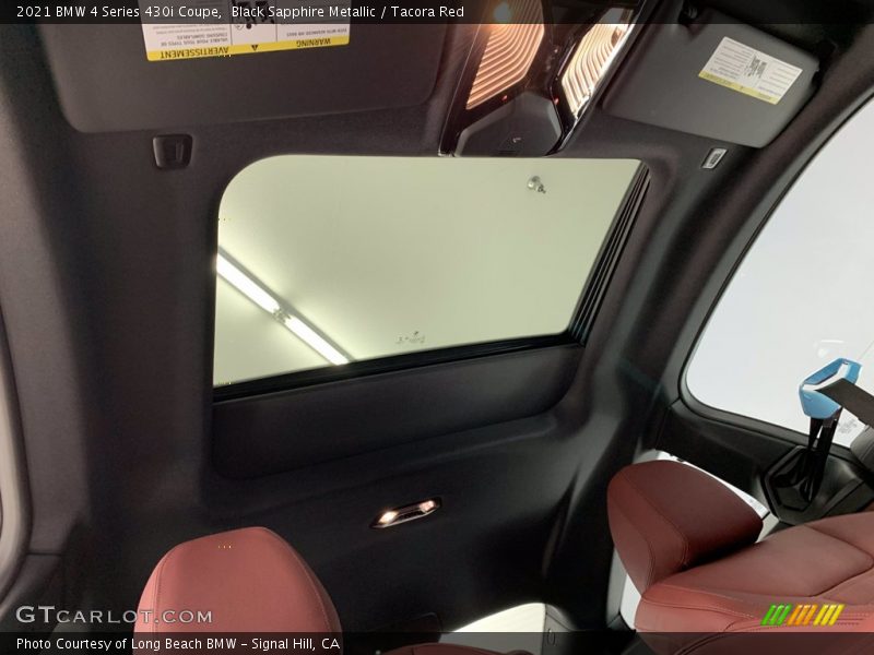 Black Sapphire Metallic / Tacora Red 2021 BMW 4 Series 430i Coupe