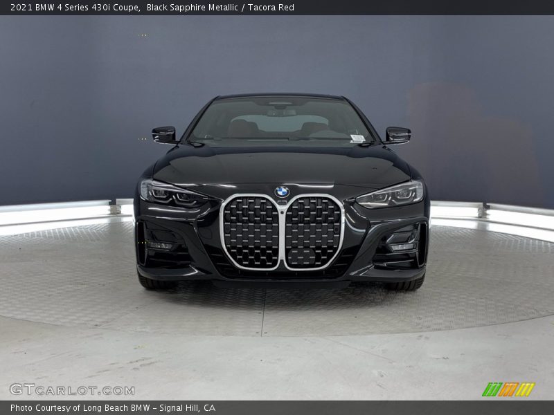 Black Sapphire Metallic / Tacora Red 2021 BMW 4 Series 430i Coupe
