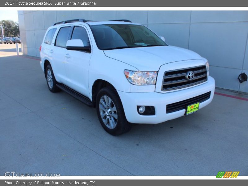 Super White / Graphite 2017 Toyota Sequoia SR5