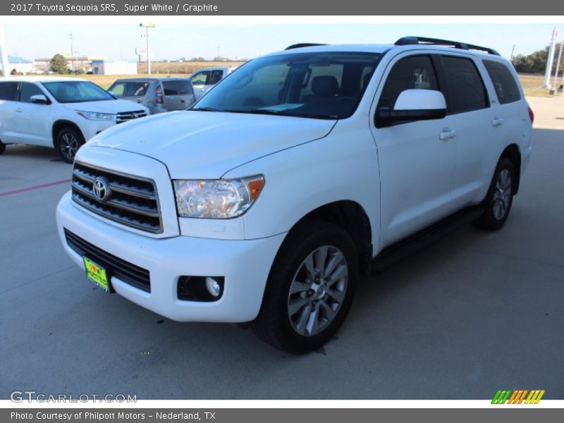 Super White / Graphite 2017 Toyota Sequoia SR5