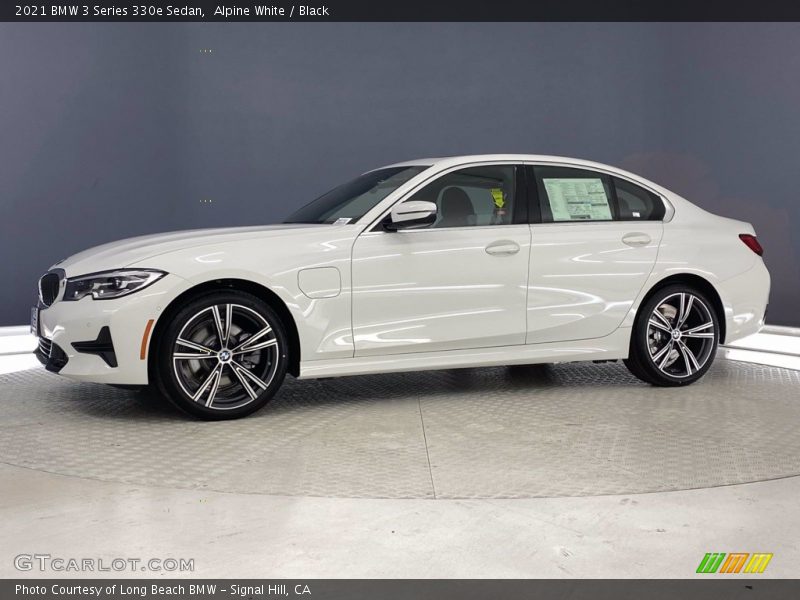 Alpine White / Black 2021 BMW 3 Series 330e Sedan