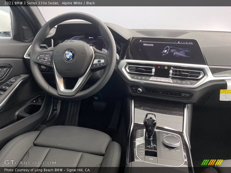 Alpine White / Black 2021 BMW 3 Series 330e Sedan