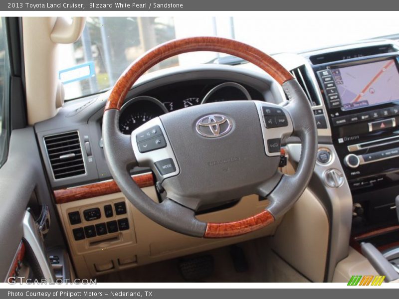 Blizzard White Pearl / Sandstone 2013 Toyota Land Cruiser