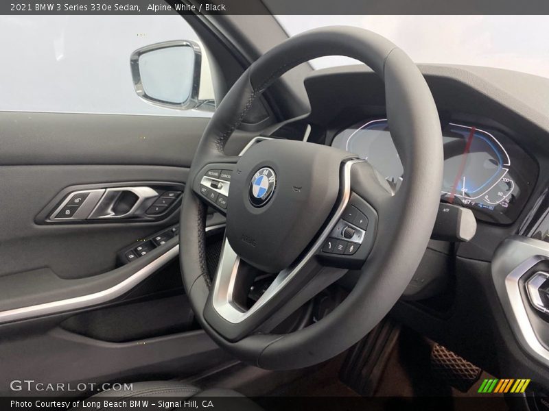 Alpine White / Black 2021 BMW 3 Series 330e Sedan