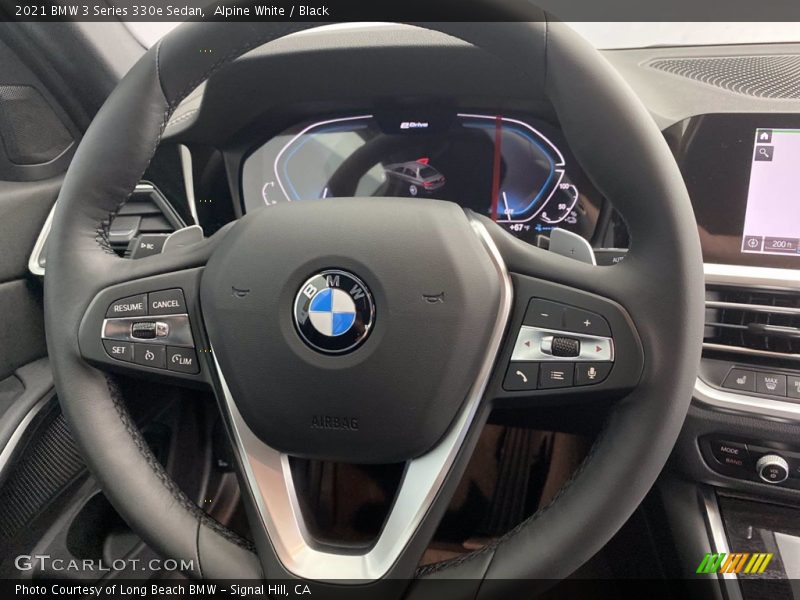 Alpine White / Black 2021 BMW 3 Series 330e Sedan
