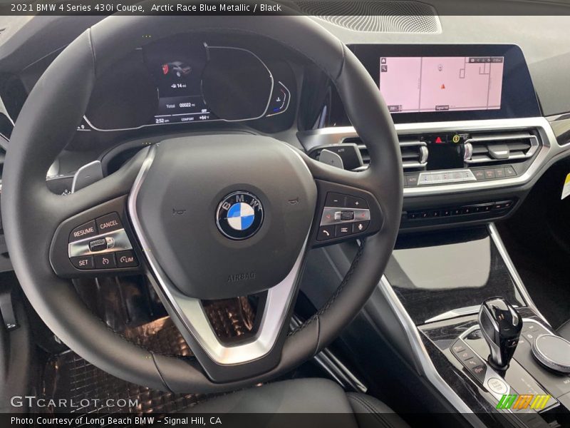 Arctic Race Blue Metallic / Black 2021 BMW 4 Series 430i Coupe