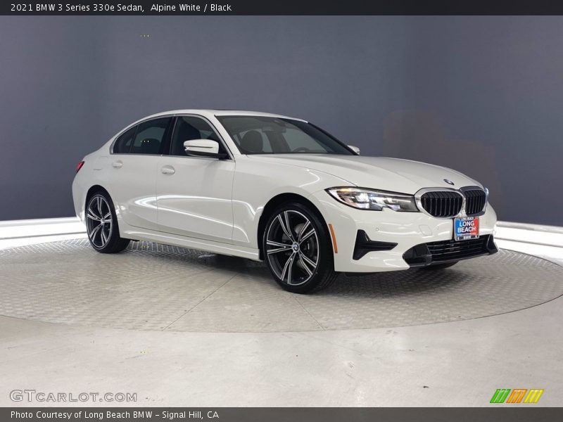 Alpine White / Black 2021 BMW 3 Series 330e Sedan