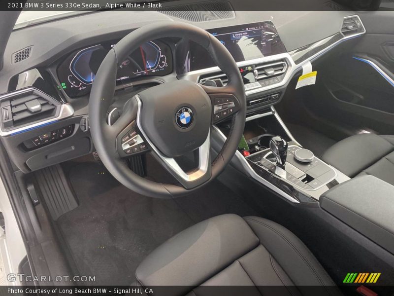 Alpine White / Black 2021 BMW 3 Series 330e Sedan