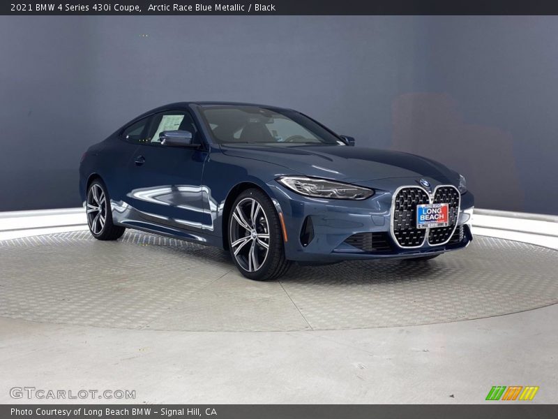 Arctic Race Blue Metallic / Black 2021 BMW 4 Series 430i Coupe