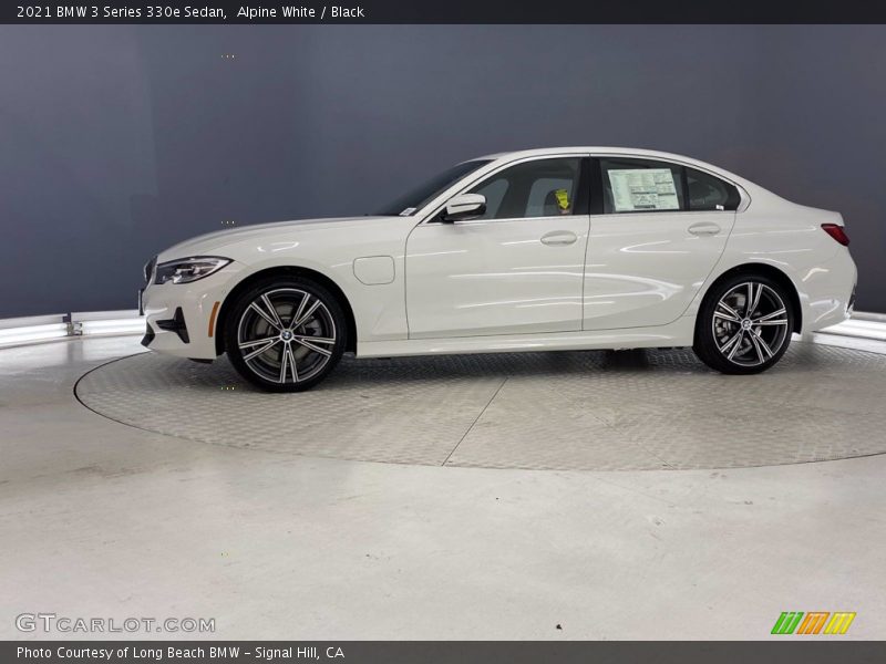 Alpine White / Black 2021 BMW 3 Series 330e Sedan