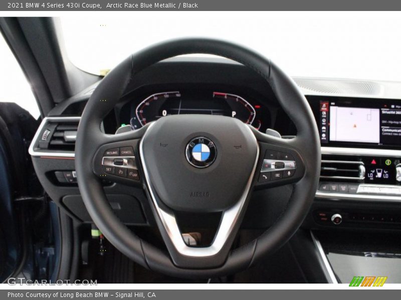 Arctic Race Blue Metallic / Black 2021 BMW 4 Series 430i Coupe