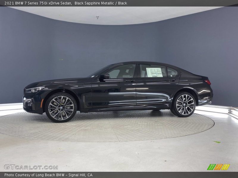 Black Sapphire Metallic / Black 2021 BMW 7 Series 750i xDrive Sedan