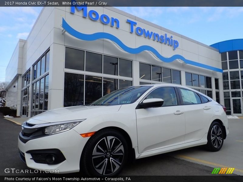White Orchid Pearl / Gray 2017 Honda Civic EX-T Sedan
