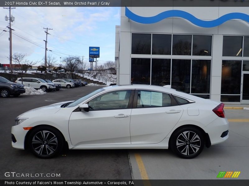 White Orchid Pearl / Gray 2017 Honda Civic EX-T Sedan
