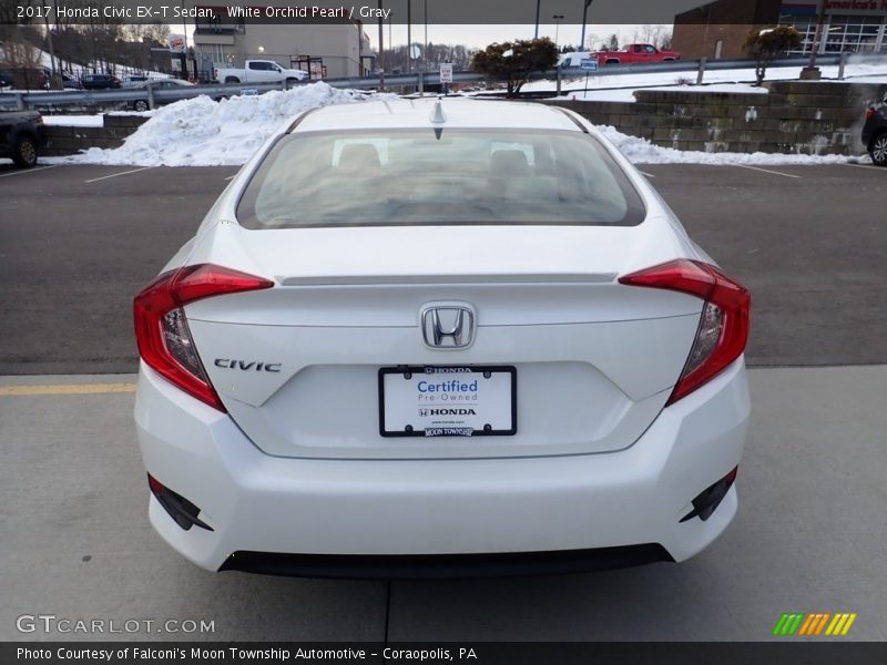 White Orchid Pearl / Gray 2017 Honda Civic EX-T Sedan