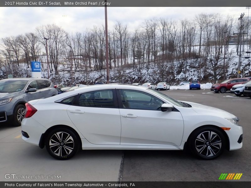 White Orchid Pearl / Gray 2017 Honda Civic EX-T Sedan