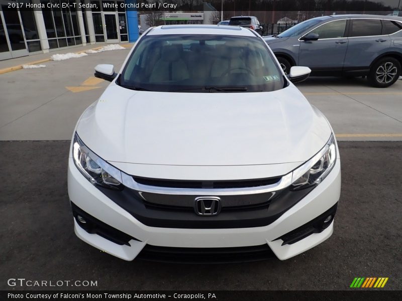White Orchid Pearl / Gray 2017 Honda Civic EX-T Sedan