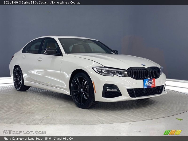 Alpine White / Cognac 2021 BMW 3 Series 330e Sedan